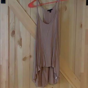 Taupe/blush open back tank
